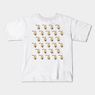 Bee My Honey Pattern In Color Kids T-Shirt